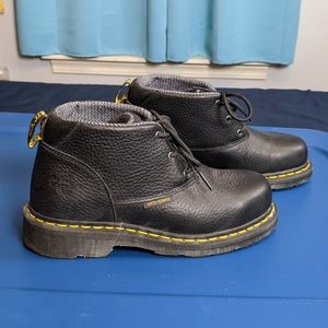 Dr Martens Izzy EU 38 US Women's 7 Steel Toe Black Leather Work Boot Pristine!